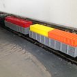 IMG_6357.jpg N scale Model Freight Train Cars Gondola Cars Three Versions Full Side & Single and Double Opening Sides #1 by Socrates for Micro-Trains Couplers
