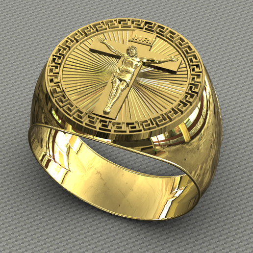 Jesus Christ Ring – Luxury Gothic Jewelry STL