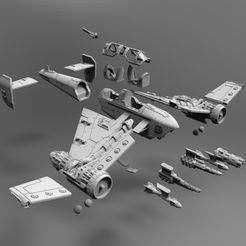 SLAYER-render4.jpg 3D file Metal Bird "SLAYER" fighter・3D printer design to download