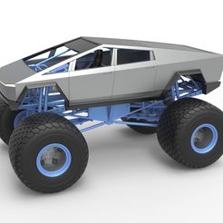 1.jpg 3D file Diecast Tesla Cybertruck Monster truck Scale 1:25・3D print object to download