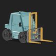 1-01.jpg Cute Mecha Forklift Toy - Modular 3D Printable Assembly Kit