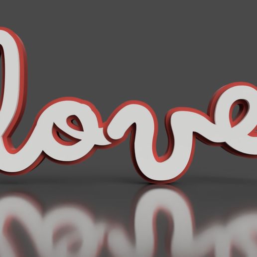 Love wall lamp 3D model