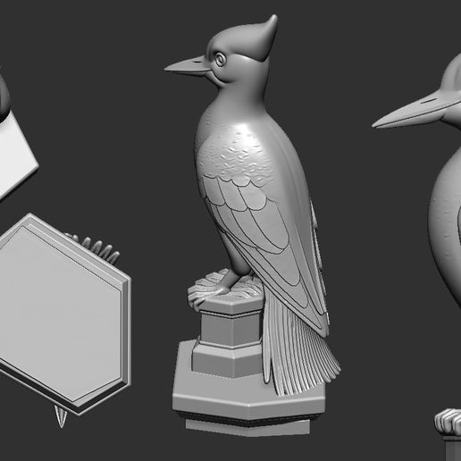 a9.jpg 啄木鸟雕像 3D 打印模型