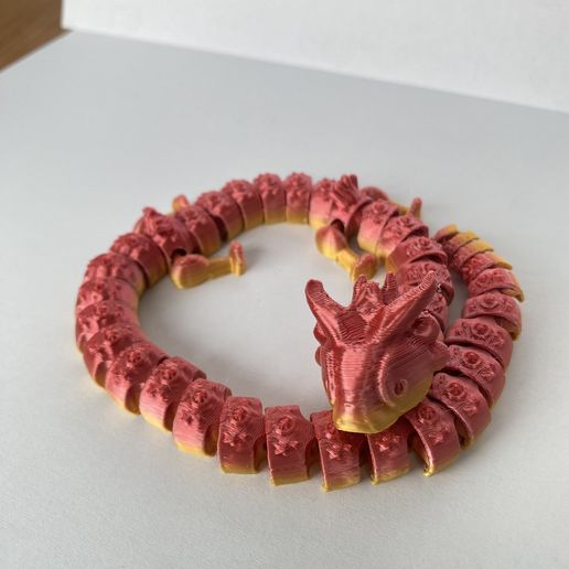 🐉 Flexi Dragon・ STL File for 3D printing and Papercraft & Origami・Cults