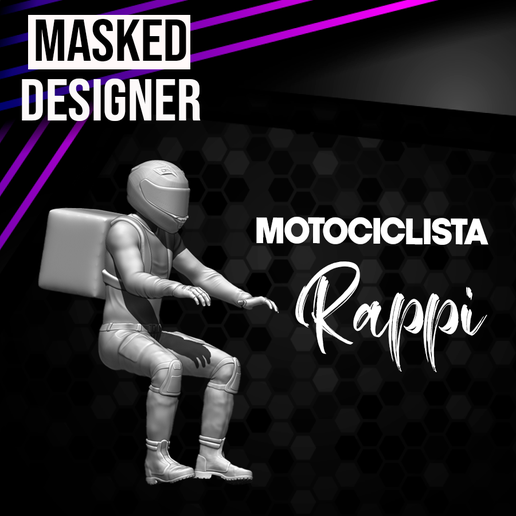 MOTORCYCLIST RAPPI FIGURE