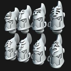 Mix.jpg 3D file Crested Space Elf Guardian Helmets・Template to download and 3D print