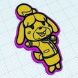 Captura-de-pantalla-21.png key ring Isabelle Animal Crossing Print in place