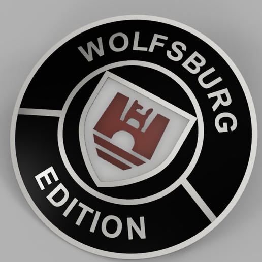 Wolfsburg emblem, vw golf wolfsburg 3D model