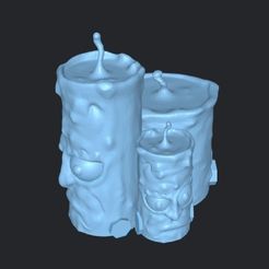 Captura-de-Pantalla-2023-09-17-a-las-16.53.23.jpg Fichier STL CREEPY CANDLES SET 5 FICHIERS THÈME HALLOWEEN EASY PRINT WITHOUT HOLDERS PRINT-IN-PLACE FDM・Modèle à télécharger et à imprimer en 3D