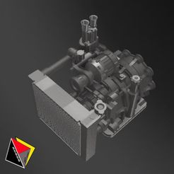 052_Engine_rotary13B_IDA_NON_FILTER_Mazda_RX_R052.jpg STL file 1/64 Scale Rotary 13B IDA Non Filter Engine Diecast Hot Wheels Mazda RX 7 FC・3D printing model to download, PWLDC