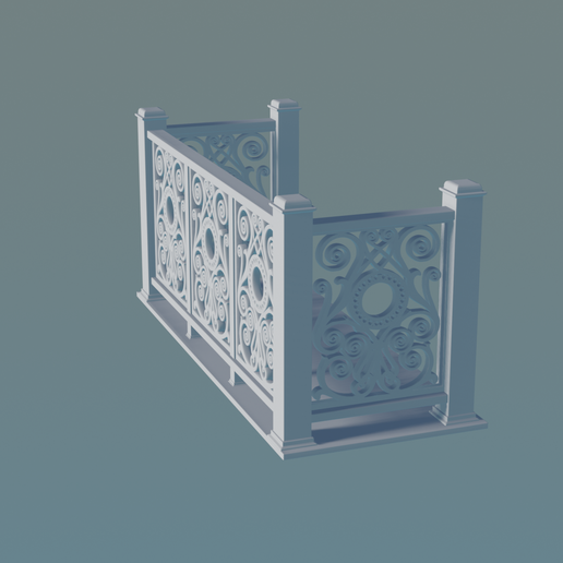 🪜 3D Railing Balcony・ STL File for 3D printing・Cults