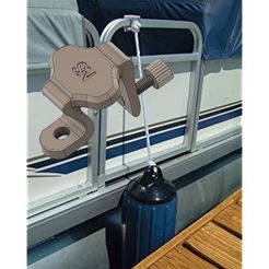 Pontoon-Rail-Fender-Hanger-03-000.jpg Fichier STL Pontoon Rail Fender Hanger 1.0 inch mount marine Bimini Kayak Canoe Boat Yacht Motorboat ph-03 3d print and cnc・Plan imprimable en 3D à télécharger