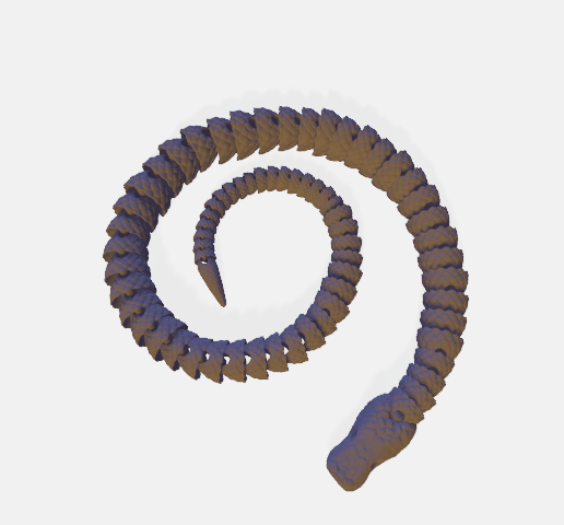 🐍 Realistic Articulated Ball Python / Royal Python・ STL File for ・Cults