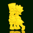 Lisa-y-Bart.png Lisa and Bart Simpson Low Poly