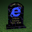 Internet Explorer sel tote Or Paperweight | Internet Explorer Tombstone | Game Over