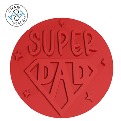 Super_Dad_Stamp.png Super Dad - Stamp Embosser - Cookie - Fondant