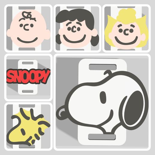 colaage.jpg Agenda charms - SNOOPY