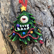 sideleftevil.png 🎄Articulated Xmas Tree Monster - Xmas Tree Ornament🎄