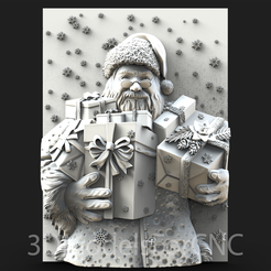 1.png 3D file 3D Model STL File for CNC Router Laser & 3D Printer Santa Claus 2・3D print design to download