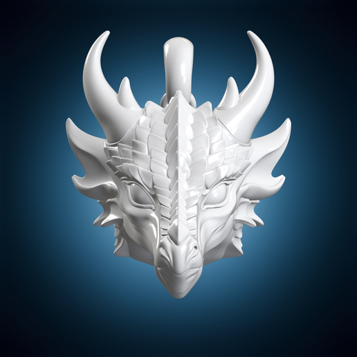 Dragon Head Pendant Jewelry 3D Print Model