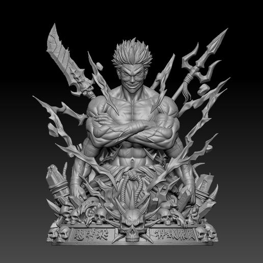 👤 Sukuna Heian Form Bust Malevolent Shrine - Jujutsu Kaisen 3D Print ...