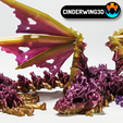 Still5.png Hollow Dragon, Articulating Bone Dragon, Halloween, Cinderwing3D, Print-in-place