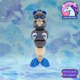 4.jpg 🐱💦Floppy-Eared Mermaid Kitty + Basic Kitty - porte-clés flexi