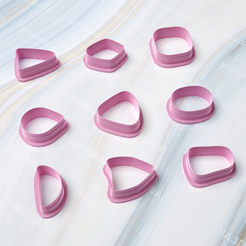 clay-shape-cutters-1.png Archivo STL Set de 9 cortadores de formas de arcilla polimérica・Modelo para descargar y imprimir en 3D