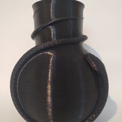 ss0.jpg STL-Datei Kugelförmige Vase mit Schlangen・Modell zum Herunterladen und 3D-Drucken