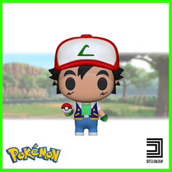Ash-mini-01.png Archivo 3D ASH POKEMON TOYART・Objeto de impresión 3D para descargar