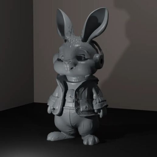 Free STL file Cool Rabbit 🆒 ・3D printable model to download・Cults