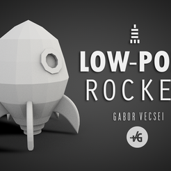 rocket_for_printing_ad_edit.png Free STL file Low-Poly Rocket・3D printable design to download