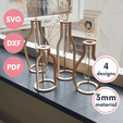 JOOP-vases-3legs-4bundle.png Set of four minimalist Test Tube Vases