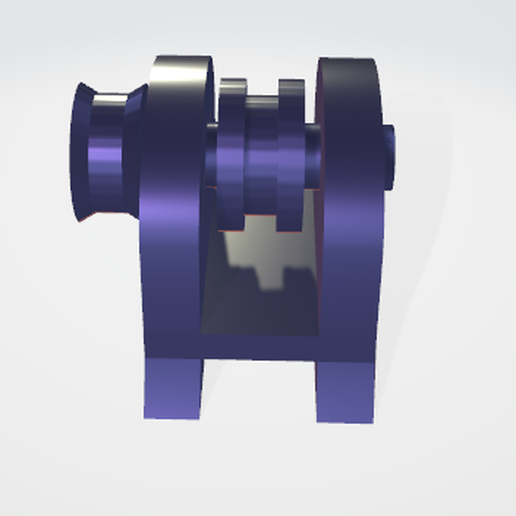 Single wheel winch 3D model