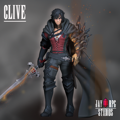 PSD_Clive2_Finalv2.png STL-Datei Clive Rosfield - FFXVI Final Fantasy 16 [PRE-SUPPORTED]・Design für 3D-Drucker zum herunterladen