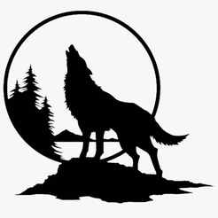 Wolf-5.0.png Wolf and Moon wall art