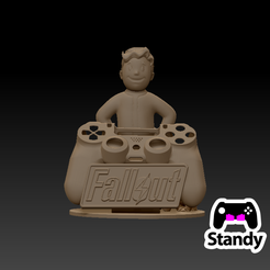 1.png Fichier OBJ gratuit SUPPORT DE MANETTE FALLOUT PS4-PS5・Design pour impression 3D à télécharger