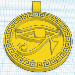 2_0.png Бесплатный STL файл Egyptian Medallion Eye of Horus・Модель 3D-принтера для скачивания, oasisk