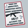 Screenshot-2023-09-17-140802.jpg AK47 Assault Rifle Kalashnikov Owner Funny Sign inspired by Ordell Robbie Pulp Fiction