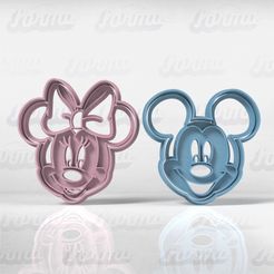 MICKEY.jpg Mickey and Minnie Disney Cookie Cutter / Cutters