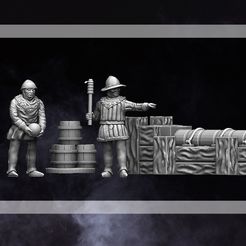 Medieval-Artillery-1.jpg Download file 28mm Medieval Cannon and Artillery Crew • 3D print design, RedDawnMiniatures