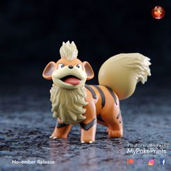 growlithe-color-1-copy.jpg Файл 3D Growlithe - предварительно поддерживается・Дизайн 3D-печати для загрузки3D