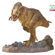T-Rex-1-32-coloring-2.jpg Tyrannosaurus Rex dinosaur 1-32 3D sculpting printable model