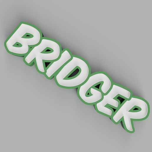 BRIDGER - LED LAMP WITH NAME (NAMELED) - 3D model önizlemesi