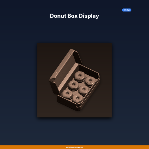 Donut Box Display - 3D Printable STL File