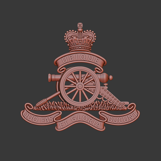 Royal Artillery (British Army) 3d relief .stl file