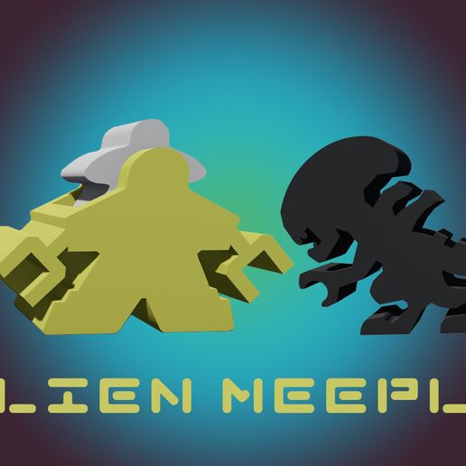 Alien Meeples.jpg Descargar archivo STL MEJOR MEGA PACK DE MEEPLE INCLUYENDO ALIEN Y MECH (SÓLO PARA USO PERSONAL) • Modelo para la impresión en 3D, StarForgeCustoms