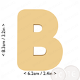 letter_b~3.25in-cm-inch-cookie.png Letter B Cookie Cutter 3.25in / 8.3cm