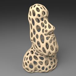 Moai_display_large.jpg STL-Datei Moai - Voronoi Style kostenlos・Design für 3D-Drucker zum herunterladen