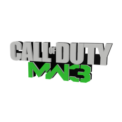 8.png Файл STL 3D МНОГОЦВЕТНЫЙ ЛОГОТИП/ЗНАК - CALL OF DUTY: MW3・Дизайн 3D принтера для загрузки